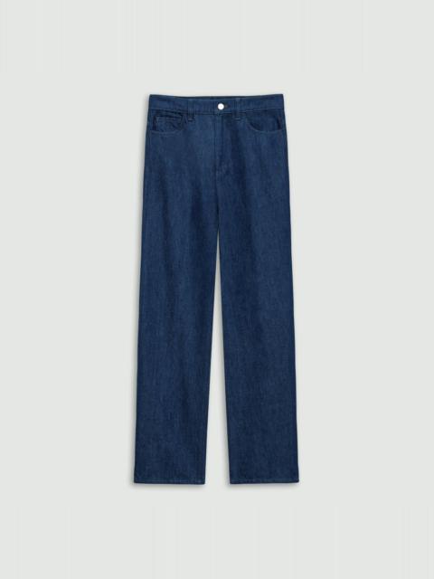 High-Waisted Straight Pant in Relaxed Denim
