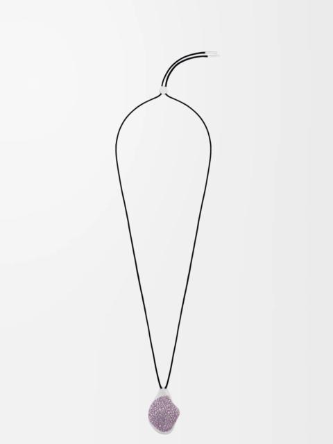 Foam Drip pendant necklace in sterling silver and crystals