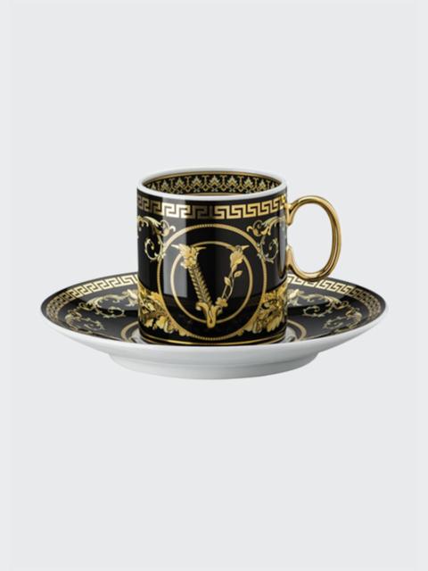 Virtus Gala Black AD Cup & Saucer