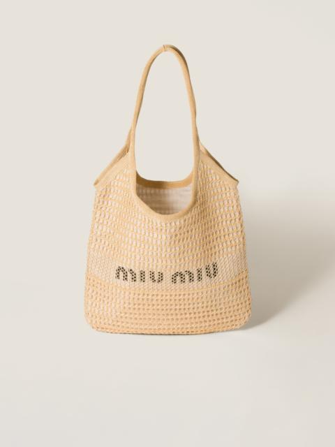 IVY raffia-effect and linen bag