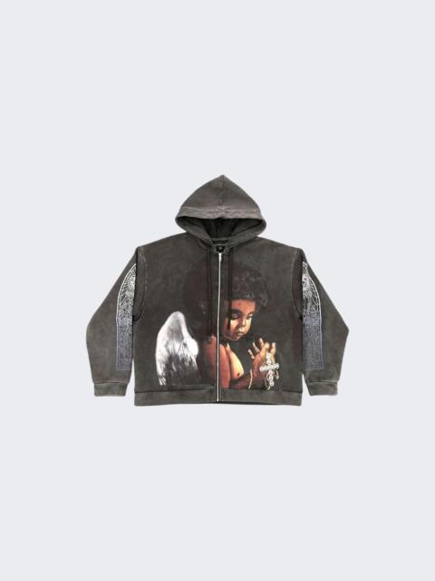 Sacred Being Zip Up Coal