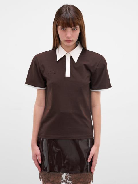 Brown Shoulder Pads Jersey Polo