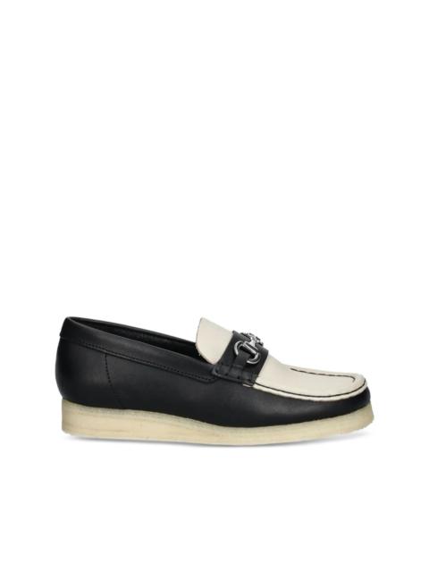 two-tone leather loafers