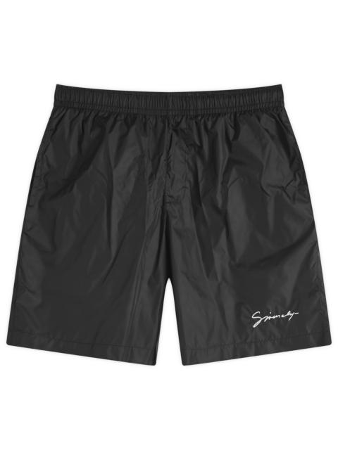 Givenchy Logo Embroidery Swim Shorts