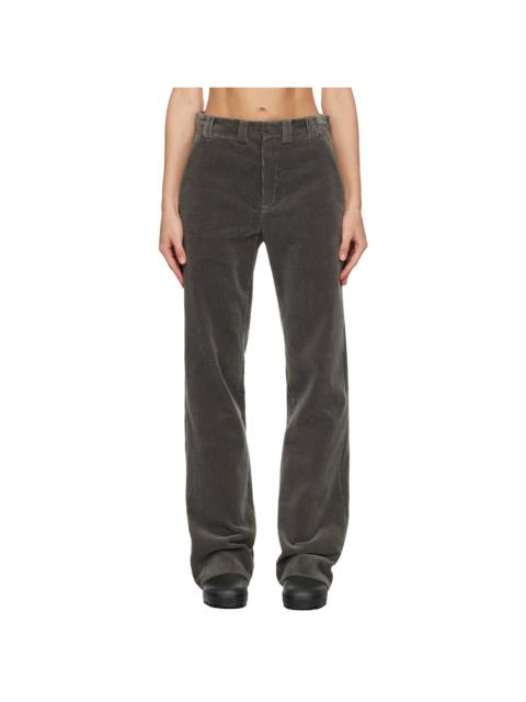 SSENSE Exclusive Gray Corduroy Trousers