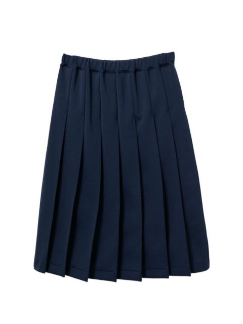 pleated midi skirt
