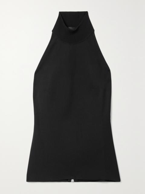 Cutout Knitted Turtleneck Top