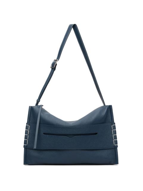Blue Messenger Loafer Bag