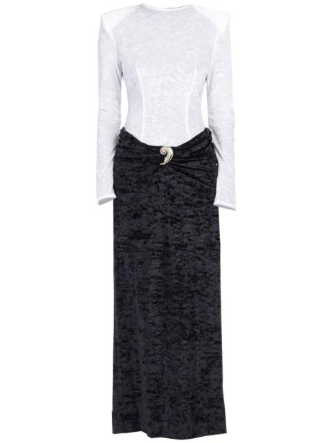 bi-colour maxi dress