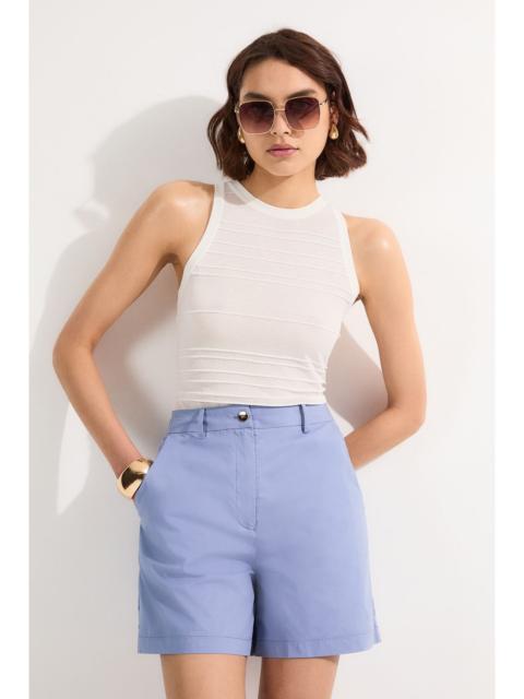 Cotton High Waisted Woven City Short