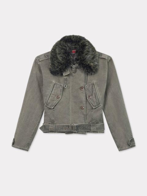 Bomber jacket in cotton canvas