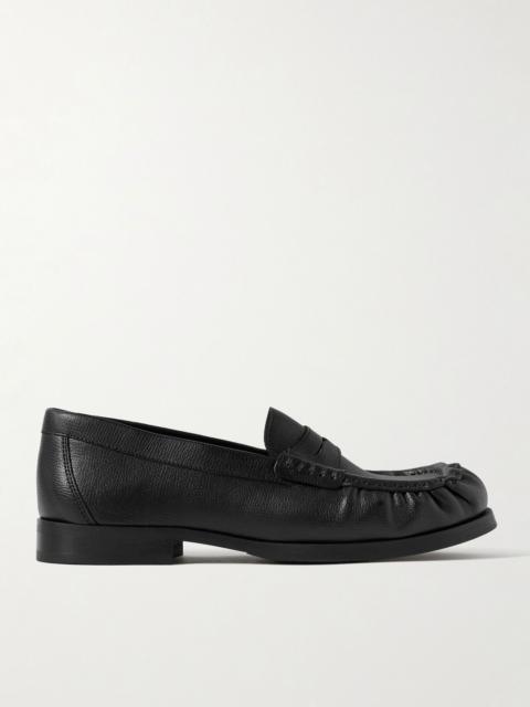 Ogee Full-Grain Leather Penny Loafers Black