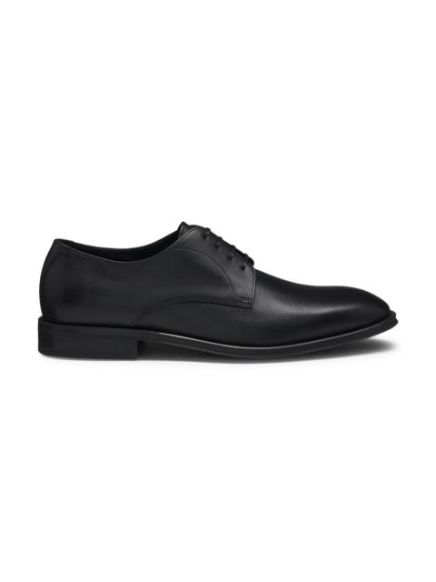 LEATHER DERBY SHOES WITH STITCHING DETAILS