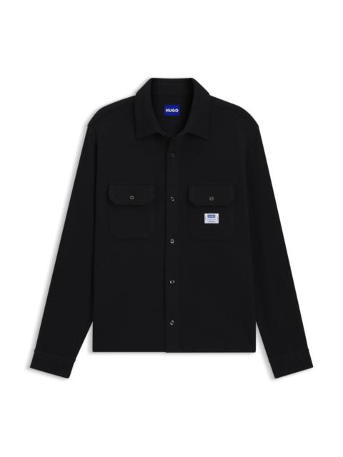 OVERSIZE-FIT SHIRT IN STRUCTURED COTTON