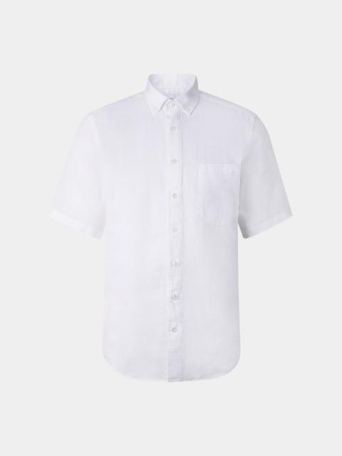 Linen short-sleeved shirt Lykos in White