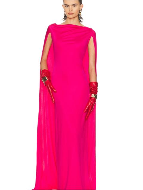 The Alva Caped Jersey Dress