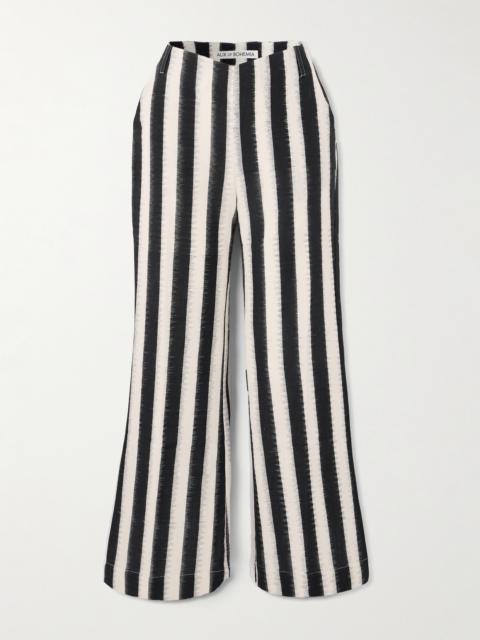 Charlie Striped Cotton Flared Pants