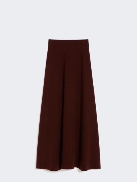 GIBERNA Wool and cashmere flared skirt