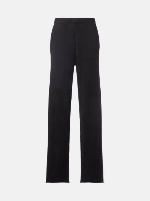 N°353 Relax cotton and cashmere wide-leg pants