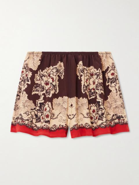 Storybook Tap Printed Silk Shorts