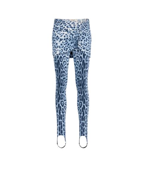 Heritage Jaguar print gathered leggings