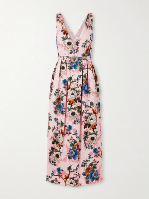 Jules Floral-print Cotton-blend Cloqué Midi Dress