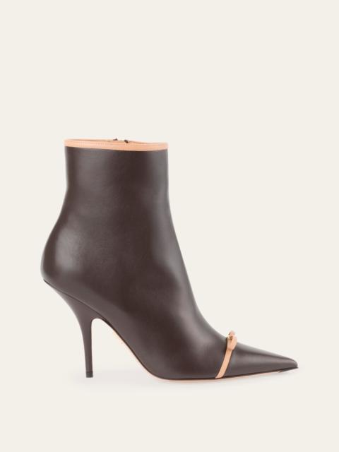 Pointed ankle boot with mini bow detail