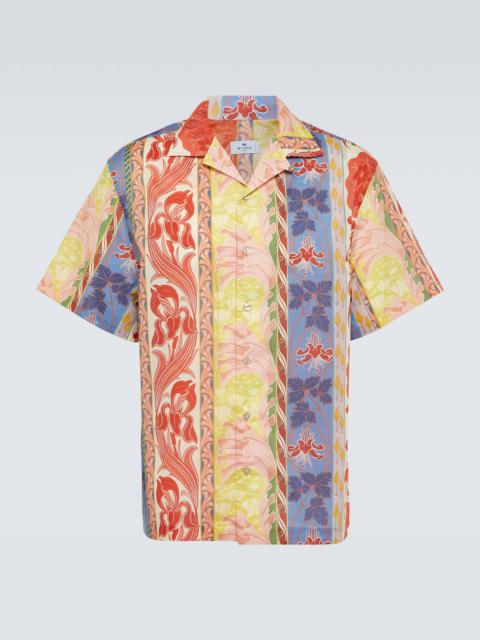 Printed cotton bowling shirt