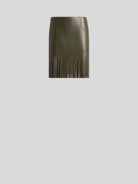 LEATHER SKIRT WITH FRINGING