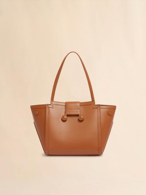 LIGHT BROWN LEATHER MINI RIVIERA BAG
