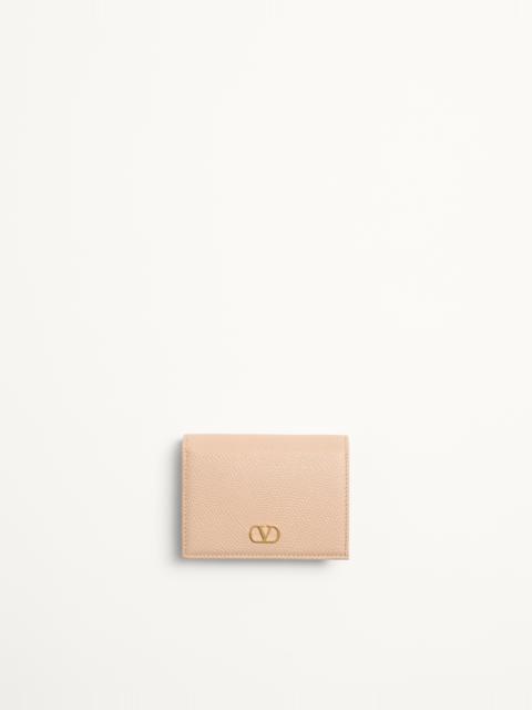 VLOGO SIGNATURE GRAINY CALFSKIN WALLET