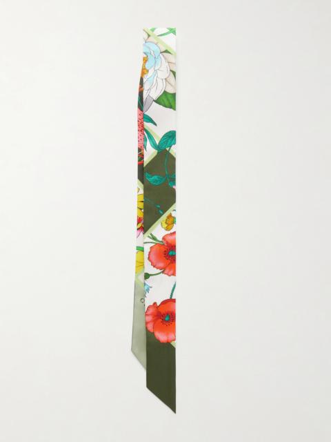 Floral-print Silk-twill Scarf