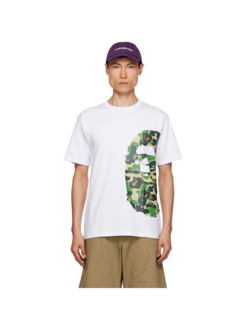 White ABC Camo Side Big Ape Head T-Shirt