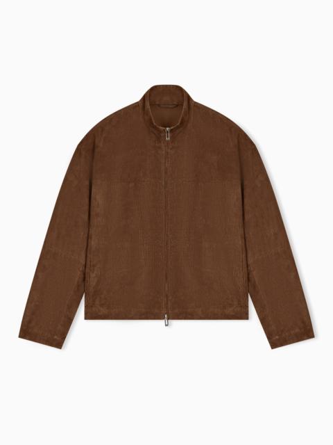PERFORATED GOAT SUEDE BLOUSON