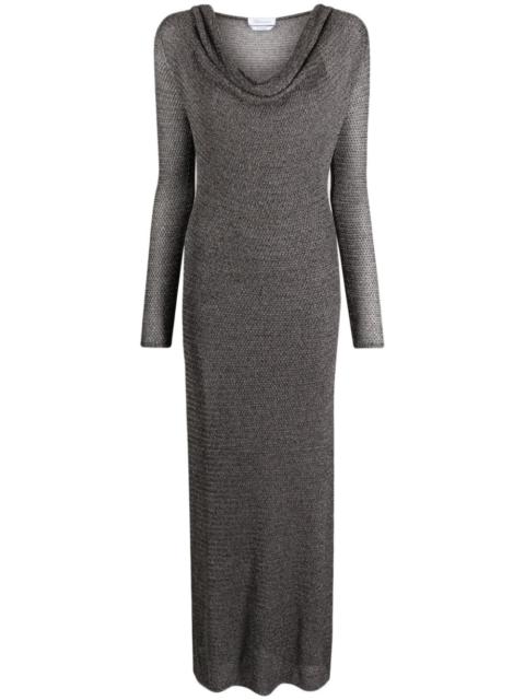 cowl-neck maxi dress