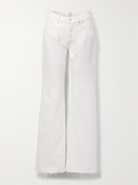 Hugh Frayed High-rise Straight-leg Jeans