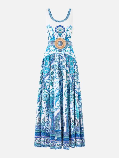 JERSEY TANK DRESS WITH CONTRAST SKIRT