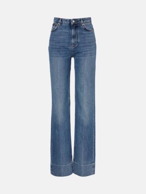 High-rise straight jeans