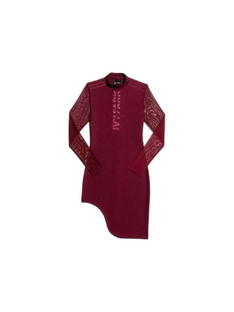 adidas Ivy Park Asymmetrical Dress Maroon