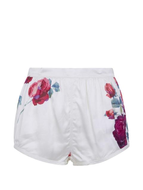 floral-print shorts