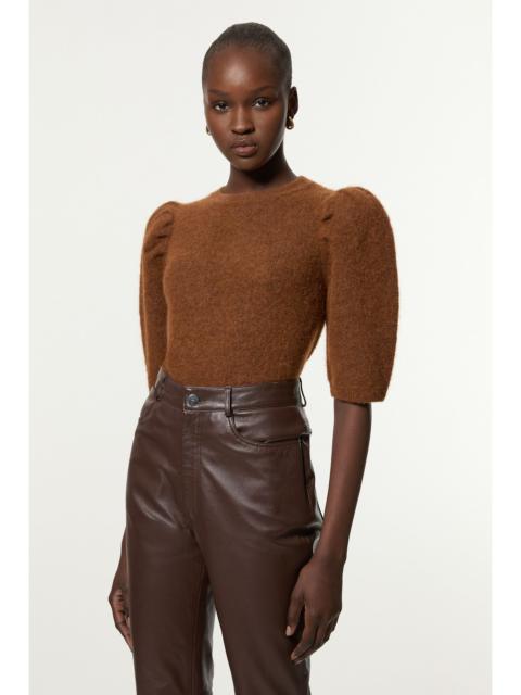 Alpaca Wool Fluffy Knit Crew Neck Top