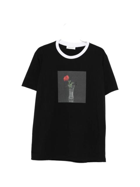 Ernest W. Baker Round-nek Rose-print T-shirt