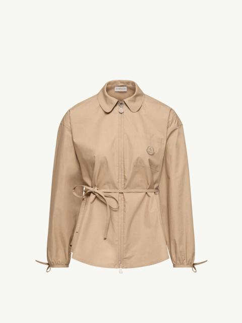 Cotton Poplin Zip-Up Shirt Jacket
