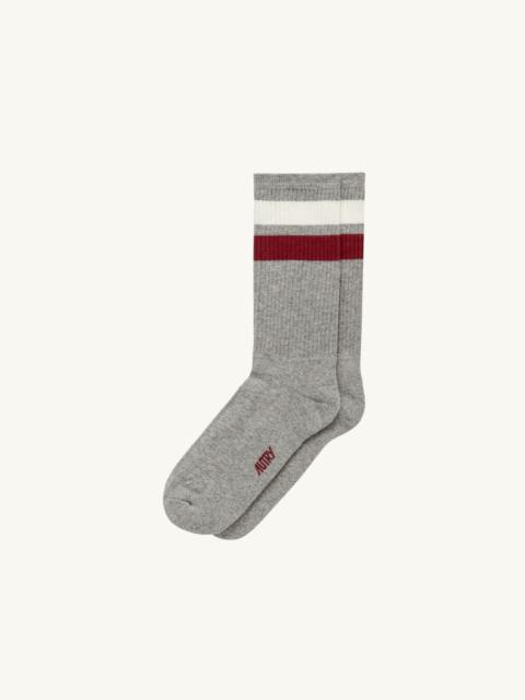 UNISEX STRIPED JACQUARD LOGO SOCK