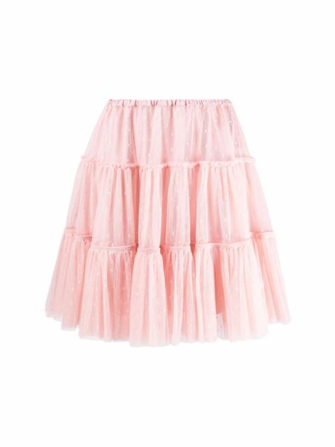 point d'esprit tiered skirt