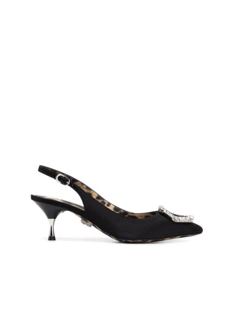 Crystal Hexagon pointed pumps