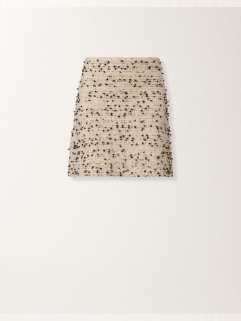 Buttoned tweed mini skirt