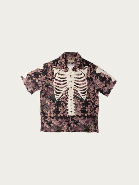 Rayon SAKURA-BONE Aloha Shirt - Indigo