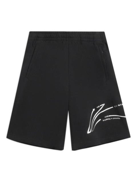 Li-Ning Graphic Loose Fit Shorts 'Black' AKSS981-1