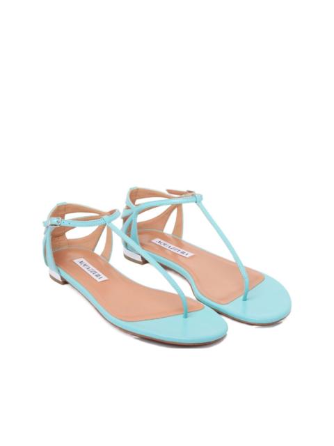 leather flat sandals